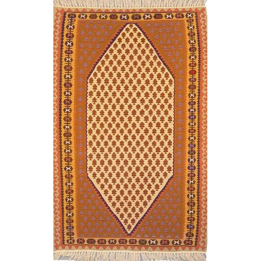 One Of The Kind Ardabil Persian Kilim 5'6" x 3'6": ABC Rugs Kilims Collection Ardabil Persian Kilim Collection And Modern Colorful Hand-Knotted Multi Area Kilim With Natural Wool And Cotton 5'6" X 3'6" Abck00031 Hand knotted and meticulously crafted b