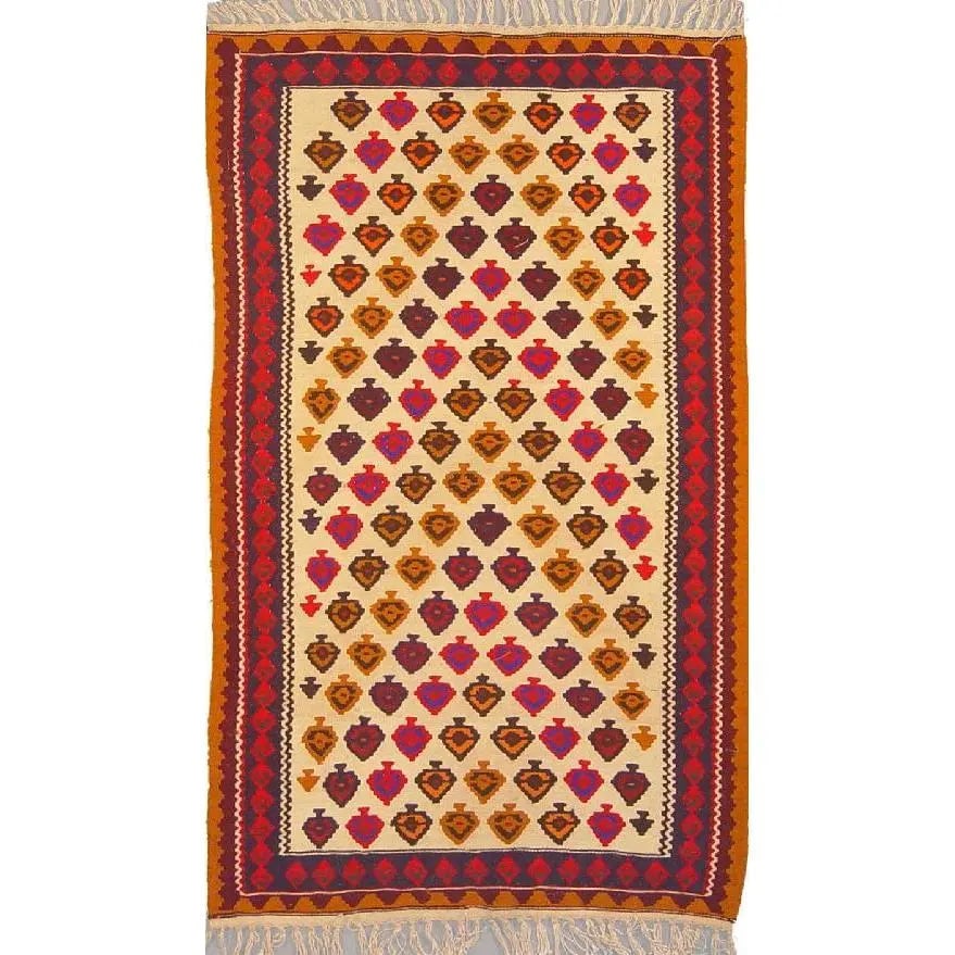 One Of The Kind Ardabil Persian Kilim 5'10" x 3'5": ABC Rugs Kilims Collection Ardabil Persian Kilim Collection And Modern Colorful Hand-Knotted Multi Area Kilim With Natural Wool And Cotton 5'10" X 3'5" Abck00035 Hand knotted and meticulously crafted 
