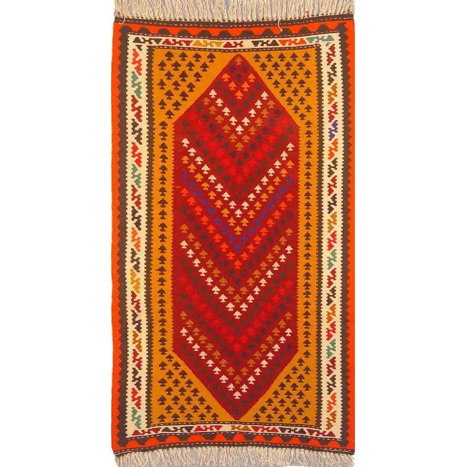 One Of The Kind Ardabil Persian Kilim 5'10" x 3'3": ABC Rugs Kilims Collection Ardabil Persian Kilim Collection And Modern Colorful Hand-Knotted Multi Area Kilim With Natural Wool And Cotton 5'10" X 3'3" Abck00027 Hand knotted and meticulously crafted 