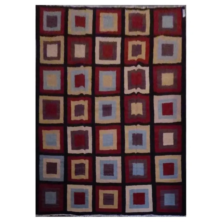 One Of The Kind Afghani Hand-Knotted Kilim 9'7" X 13'4": ABC Rugs Kilims Collection Afghan Hand-Knotted Kilim Made With Natural Wool And Cotton 9'7'' X 13'4'' Abc20771 Hand knotted and meticulously crafted by Afghan artisans, this stunning Kilim Hand Knotte