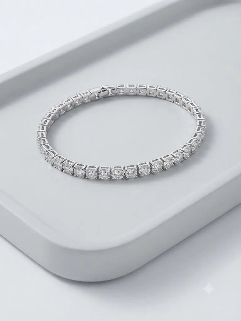 Exceptional Quality Sterling Silver-925, Size 16 cm.-4mm., Gem Fashion zirconia, Weight 6.2 grams,: AAA+ Certified, Quality Sterling Silver-925, Size 16 cm.-4mm., Gem Fashion zirconia, Weight 6.2 grams, ABC-12318 Registered GIA Client for Natural Diamonds & Gemstones in the USA. Certificates of Auth