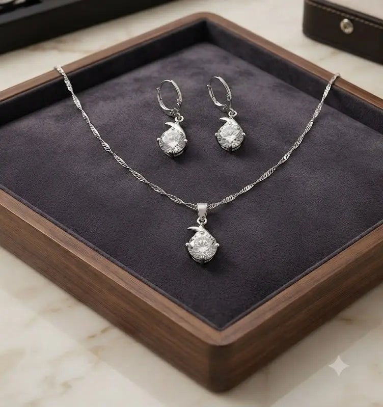 Exceptional Quality Sterling Silver-925, Gem zirconia, Including chain 50cm, Weight 6.0 grams,: AAA+ Certified, Quality Sterling Silver-925, Gem zirconia, Including chain 50cm, Weight 6.0 grams, ABC-S79504 Registered GIA Client for Natural Diamonds & Gemstones in the USA. Certificates of Authent