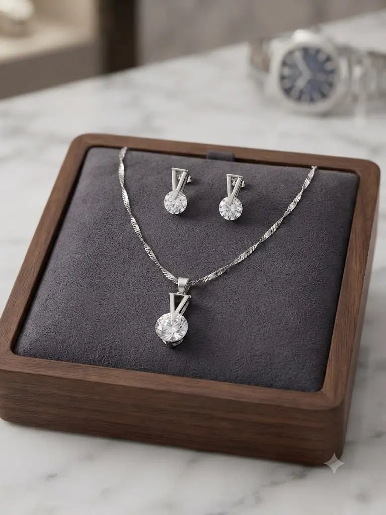 Exceptional Quality Sterling Silver-925, Gem zirconia, Including chain 50cm, Weight 6.1 grams,: AAA+ Certified, Quality Sterling Silver-925, Gem zirconia, Including chain 50cm, Weight 6.1 grams, ABC-S32901 Registered GIA Client for Natural Diamonds & Gemstones in the USA. Certificates of Authent