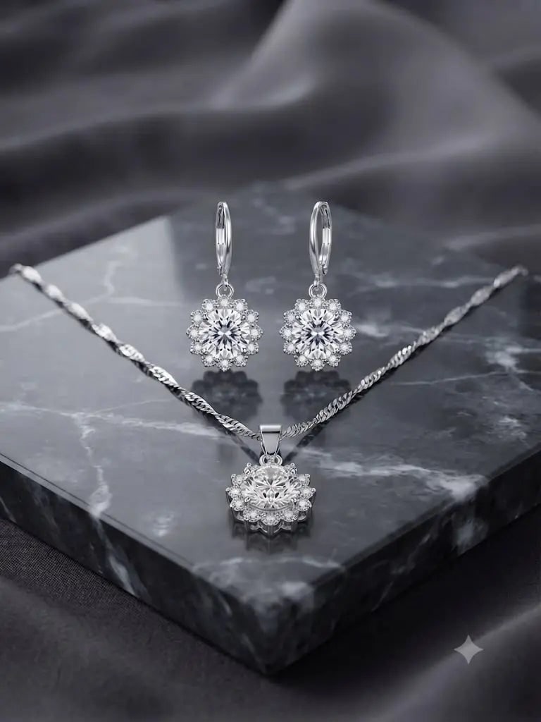 Exceptional Quality Sterling Silver-925, Gem zirconia, Including chain 50cm, Weight 5.2gm, ABC-S7309: AAA+ Certified, Quality Sterling Silver-925, Gem zirconia, Including chain 50cm, Weight 5.2gm, ABC-S7309 Registered GIA Client for Natural Diamonds & Gemstones in the USA. Certificates of Authenticity