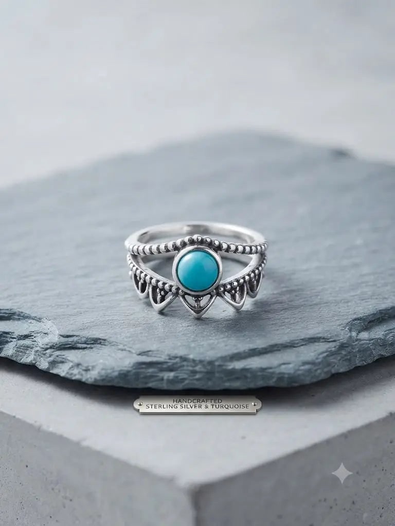 Exceptional Quality S. Silver-925, Gem Bohemian Turquoise, Size 7, Weight 2.gm, ABC-734787-7: AAA+ Certified, Quality S. Silver-925, Gem Bohemian Turquoise, Size 7, Weight 2.gm, ABC-734787-7 Registered GIA Client for Natural Diamonds & Gemstones in the USA. Certificates of Authenticity for Our