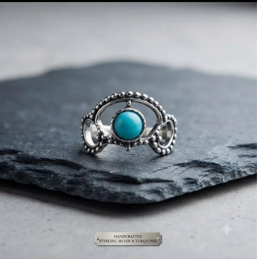 Exceptional Quality S. Silver-925, Gem Bohemian Turquoise, Size 7, Weight 2.7gm, ABC-734787-4: AAA+ Certified, Quality S. Silver-925, Gem Bohemian Turquoise, Size 7, Weight 2.7gm, ABC-734787-4 Registered GIA Client for Natural Diamonds & Gemstones in the USA. Certificates of Authenticity for Ou