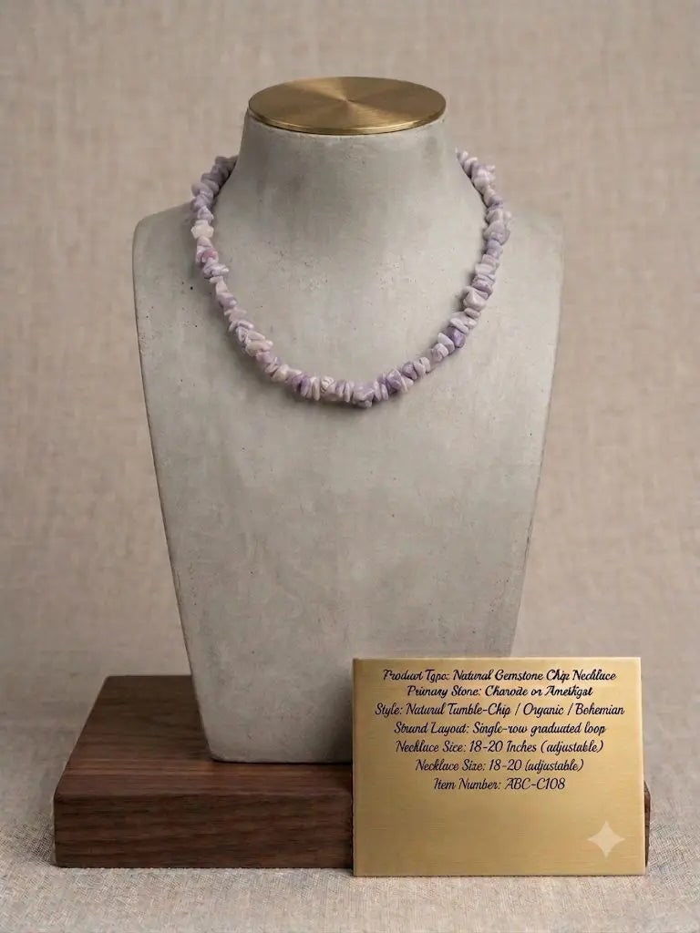Natural Gernstone, Charode or Ameikgal, Style Bohemian, Necklace Size 18-20 inches (adjastahle),