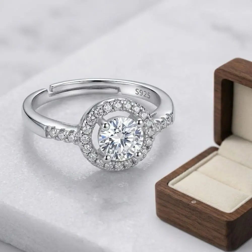 Exceptional Quality Silver - 925, Gem C. Zirconia, Size Adjustable, Weight 2. grams., ABC-SJ37: AAA+ Certified, Quality Silver - 925, Gem AAA C. Zirconia, Size Adjustable, Weight 2. grams., ABC-SJ37 We can arrange GIA certification and verification for vintage jewelry, diamonds, and gemstones. T