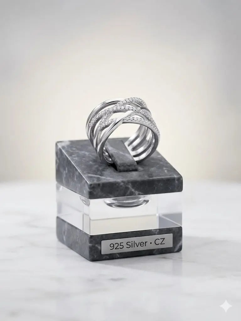Exceptional Quality Silver - 925, Gem Cubic Zirconia, Size Adjustable, Weight 4.3gm, ABC-J59: AAA+ Certified, Quality Silver - 925, Gem Cubic Zirconia, Size Adjustable, Weight 4.3gm, ABC-J59 We can arrange GIA certification and verification for vintage jewelry, diamonds, and gemstones. The cos