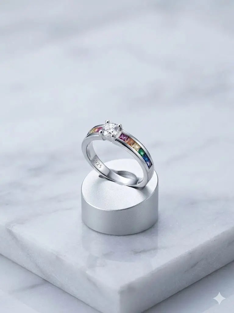 Exceptional Quality Silver - 925, Gem Cubic Zirconia, Size 7, Weight 2.9gm, ABC-9800: AAA+ Certified, Quality Silver - 925, Gem AAA Cubic Zirconia, Size 7, Weight 2.9gm, ABC-9800 We can arrange GIA certification and verification for vintage jewelry, diamonds, and gemstones. The cost of