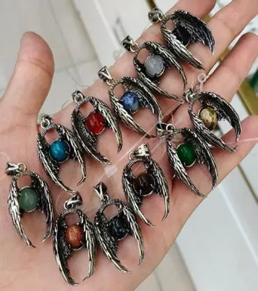 Handmade Stone Gemstone Pendant, Copper & Silver, with Chain, Stone Size 8*8mm, Vin-Pen128: Registered GIA Client for Natural Diamonds & Gemstones in the USA. Certificates of Authenticity for Our Hand-Knotted Rugs & Kilims. Please call 818-377-1210 for availability. Lifetime Exchange Warrant