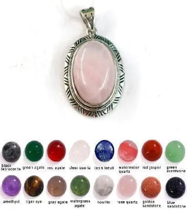 Handmade Stone Gemstone Pendant, Copper & Silver, with Chain, Stone Size 13*18mm, Vin-Pen109: Registered GIA Client for Natural Diamonds & Gemstones in the USA. Certificates of Authenticity for Our Hand-Knotted Rugs & Kilims. Please call 818-377-1210 for availability. Lifetime Exchange Warrant