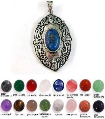 Handmade Stone Gemstone Pendant, Copper & Silver, with Chain, Stone Size 10*14mm, Vin-Pen108: Registered GIA Client for Natural Diamonds & Gemstones in the USA. Certificates of Authenticity for Our Hand-Knotted Rugs & Kilims. Please call 818-377-1210 for availability. Lifetime Exchange Warrant