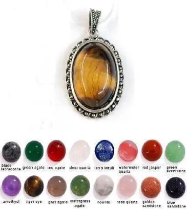 Handmade Stone Gemstone Pendant, Copper & Silver, with Chain, Stone Size 13*18mm, Vin-Pen97: Registered GIA Client for Natural Diamonds & Gemstones in the USA. Certificates of Authenticity for Our Hand-Knotted Rugs & Kilims. Please call 818-377-1210 for availability. Lifetime Exchange Warrant