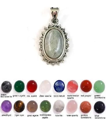 Handmade Stone Gemstone Pendant, Copper & Silver, with Chain, Stone Size 10*14mm, Vin-Pen96: Registered GIA Client for Natural Diamonds & Gemstones in the USA. Certificates of Authenticity for Our Hand-Knotted Rugs & Kilims. Please call 818-377-1210 for availability. Lifetime Exchange Warrant