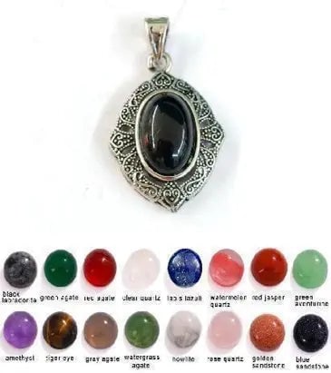 Handmade Stone Gemstone Pendant, Copper & Silver, with Chain, Stone Size 10*14mm, Vin-Pen91: Registered GIA Client for Natural Diamonds & Gemstones in the USA. Certificates of Authenticity for Our Hand-Knotted Rugs & Kilims. Please call 818-377-1210 for availability. Lifetime Exchange Warrant