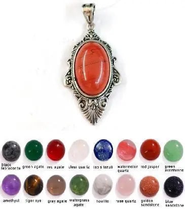 Handmade Stone Gemstone Pendant, Copper & Silver, with Chain, Stone Size 13*18mm, Vin-Pen85: Registered GIA Client for Natural Diamonds & Gemstones in the USA. Certificates of Authenticity for Our Hand-Knotted Rugs & Kilims. Please call 818-377-1210 for availability. Lifetime Exchange Warrant