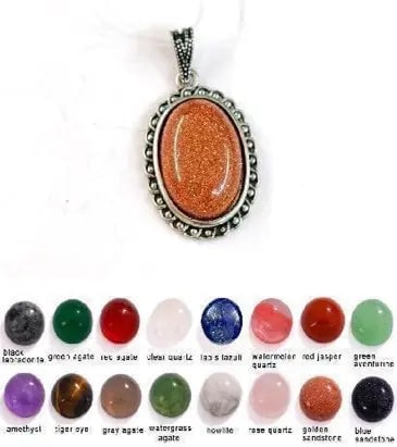 Handmade Stone Gemstone Pendant, Copper & Silver, with Chain, Stone Size 13*18mm, Vin-Pen78: Registered GIA Client for Natural Diamonds & Gemstones in the USA. Certificates of Authenticity for Our Hand-Knotted Rugs & Kilims. Please call 818-377-1210 for availability. Lifetime Exchange Warrant