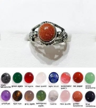 Handmade Stone Gemstone Rings with Copper & Silver, Stone Size 8*8mm, Vin-Rin45: Registered GIA Client for Natural Diamonds & Gemstones in the USA. Certificates of Authenticity for Our Hand-Knotted Rugs & Kilims. Please call 818-377-1210 for availability. Lifetime Exchange Warrant
