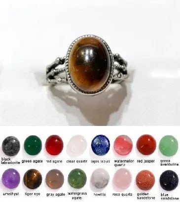 Handmade Stone Gemstone Rings with Copper & Silver, Stone Size 10*12mm, Vin-Rin34: Registered GIA Client for Natural Diamonds & Gemstones in the USA. Certificates of Authenticity for Our Hand-Knotted Rugs & Kilims. Please call 818-377-1210 for availability. Lifetime Exchange Warrant