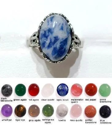 Handmade Stone Gemstone Rings with Copper & Silver, Stone Size 12*16mm, Vin-Rin14: Registered GIA Client for Natural Diamonds & Gemstones in the USA. Certificates of Authenticity for Our Hand-Knotted Rugs & Kilims. Please call 818-377-1210 for availability. Lifetime Exchange Warrant