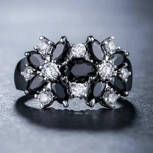 Exceptional Quality Silver Plated Ring Jewelry Black Simulated Sapphire Elegant Wedding Ring Gift: Registered GIA Client for Natural Diamonds & Gemstones in the USA. Certificates of Authenticity for Our Hand-Knotted Rugs & Kilims. Please call 818-377-1210 for availability. Lifetime Exchange Warrant