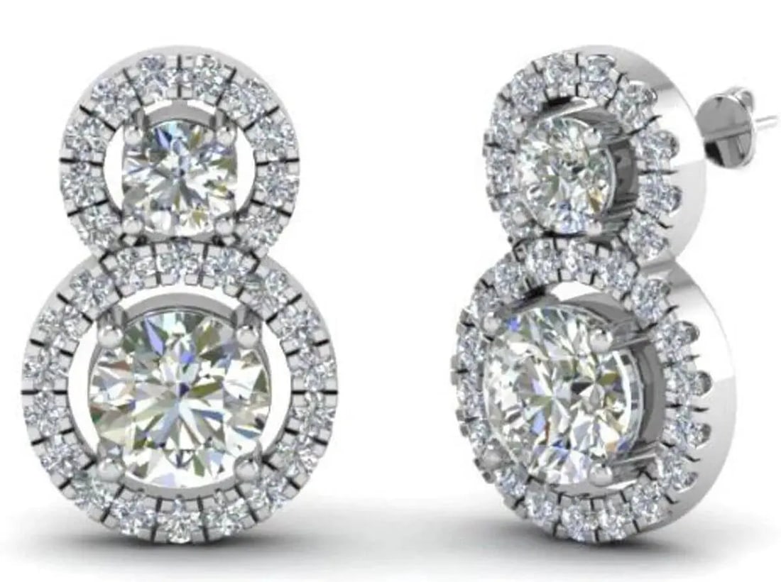 Exceptional Quality 4 Ct Vvs1 White Real Moissanite Diamond Stud Fashion Earrings Sterling Silver: Our gemstones are organic, natural stones suitable for investment, collectors, and fine jewelry, each accompanied by an authentic certification. Our 925 silver pieces are rhodium-plated and finished w