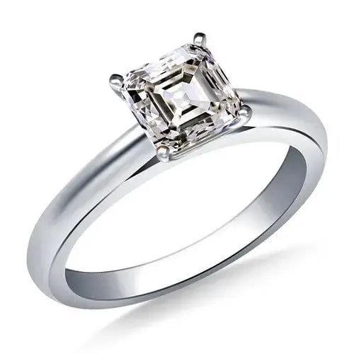 Exceptional Quality 3.25 Ct Vvs1-Asscher Near White Moissanite Diamond Engagement 925 Silver Ring: Our gemstones are organic, natural stones suitable for investment, collectors, and fine jewelry, each accompanied by an authentic certification. Our 925 silver pieces are rhodium-plated and finished w