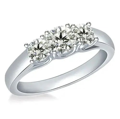 Exceptional Quality 3 Stone 2.51 Ct Vvs1 Near White Round Moissanite Diamond Wedding 925 Silver Ring: Our gemstones are organic, natural stones suitable for investment, collectors, and fine jewelry, each accompanied by an authentic certification. Our 925 silver pieces are rhodium-plated and finished w
