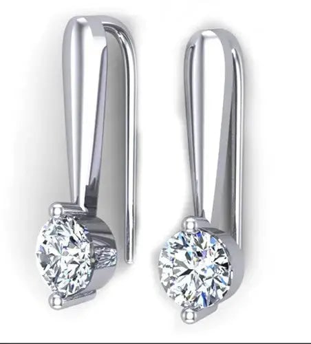 Exceptional Quality 2.14Ct Vvs-1+.Ice White Real Moissanite Diamond Dangle Silver Earrings Cus-Jew41: Our gemstones are organic, natural stones suitable for investment, collectors, and fine jewelry, each accompanied by an authentic certification. Our 925 silver pieces are rhodium-plated and finished w