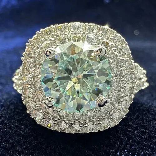 Exceptional Quality 3.52 Ct Vvs1 Blue White Round Moissanite Diamond Engagement Ring 925 Silver: Our gemstones are organic, natural stones suitable for investment, collectors, and fine jewelry, each accompanied by an authentic certification. Our 925 silver pieces are rhodium-plated and finished w