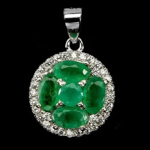 Exceptional Quality 925 Sterling Silver Pendant Oval Emerald 5x3mm Gemstone Jewelry Cus-Jew81: Our gemstones are organic, natural stones suitable for investment, collectors, and fine jewelry, each accompanied by an authentic certification. Our 925 silver pieces are rhodium-plated and finished w