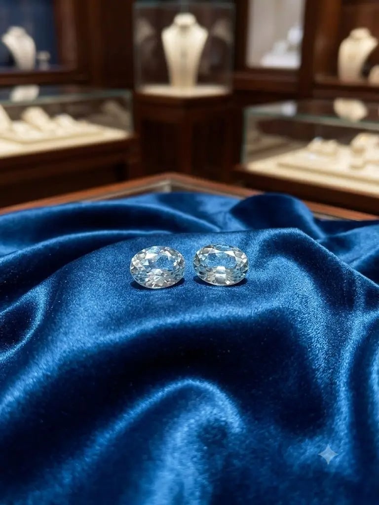 Exceptional Quality Aquamarine, Oval Shaped, lite Blue Colored, Weight 0.28Ct.,Dimensions 5x3mm.: ABC Rugs, Kilims & Jewelry offers internationally certified and verified pieces, with documentation provided by trusted gemological institutions, manufacturers, and industry professionals. At ABC 