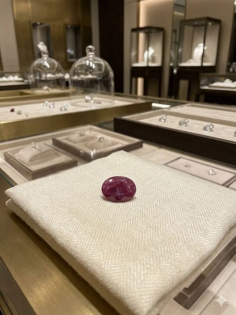 Exceptional Quality Ruby Manik, Oval/Mixed Shaped, Red semi transparent Colored, 5Ct: ABC Rugs, Kilims & Jewelry offers internationally certified and verified pieces, with documentation provided by trusted gemological institutions, manufacturers, and industry professionals. At ABC