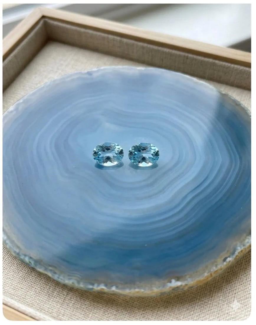 Exceptional Quality 2 Pieces, Aquamarine L.Blue Color Oval Shaped Brazil Gemstone Weight 0.31 Ct.: ABC Rugs, Kilims & Jewelry offers internationally certified and verified pieces, with documentation provided by trusted gemological institutions, manufacturers, and industry professionals. At ABC 