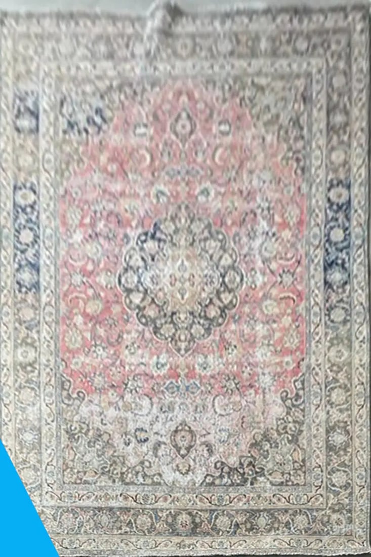 One Of The Kind Hand Knotted Persian Rug 11'2" x 8'1" R15466: ? Heritage Bloom: One-Of-A-Kind Hand Knotted Persian Rug Item ID: R15466 | Size: $11'2" \times 8'1"$ ? A Tapestry of Subtle Color and History Behold th