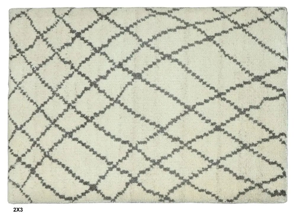 Hand knotted Indian Modern Rug 2'0" x 3'0": Hand knotted and meticulously crafted by Indian artisans, this stunning Indian Hand Knotted Area Rug will invite quality and beauty into your home, office or outdoor space. ABC Rugs Kilims takes pride