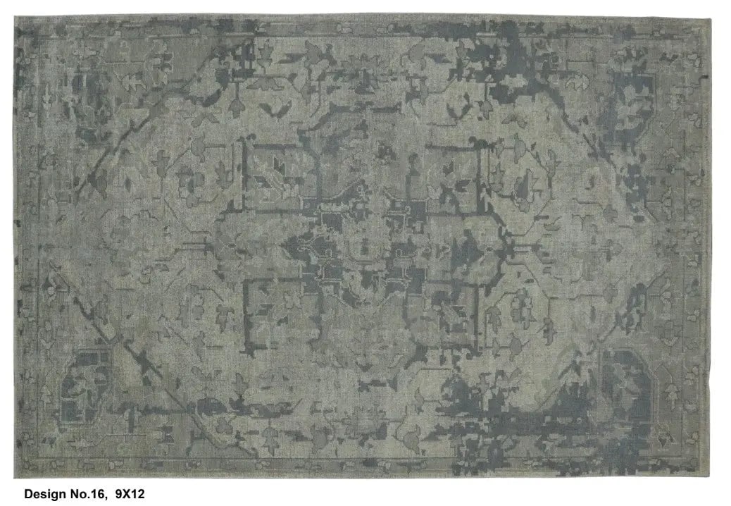 Hand knotted Indian Modern Rug 9'0" x 12'0": Hand knotted and meticulously crafted by Indian artisans, this stunning Indian Hand Knotted Area Rug will invite quality and beauty into your home, office or outdoor space. ABC Rugs Kilims takes pride