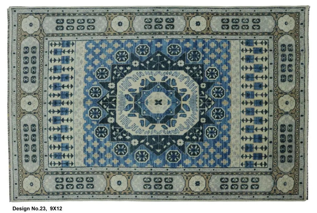 Hand knotted Indian Modern Rug 9'0" x 12'0": Hand knotted and meticulously crafted by Indian artisans, this stunning Indian Hand Knotted Area Rug will invite quality and beauty into your home, office or outdoor space. ABC Rugs Kilims takes pride