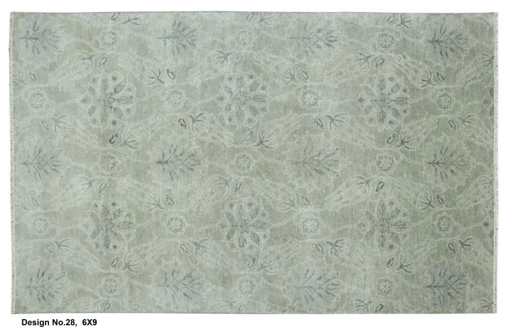 Hand knotted Indian Modern Rug 6'0" x 9'0": Hand knotted and meticulously crafted by Indian artisans, this stunning Indian Hand Knotted Area Rug will invite quality and beauty into your home, office or outdoor space. ABC Rugs Kilims takes pride