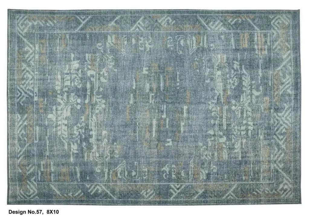 Hand knotted Indian Modern Rug 8'0" x 10'0": Hand knotted and meticulously crafted by Indian artisans, this stunning Indian Hand Knotted Area Rug will invite quality and beauty into your home, office or outdoor space. ABC Rugs Kilims takes pride