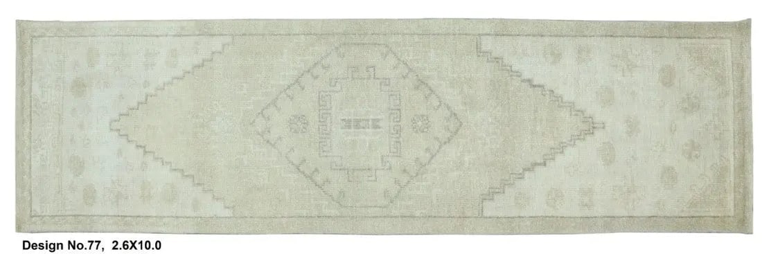 Hand knotted Indian Modern Rug 2'6" x 10'0": Hand knotted and meticulously crafted by Indian artisans, this stunning Indian Hand Knotted Area Rug will invite quality and beauty into your home, office or outdoor space. ABC Rugs Kilims takes pride