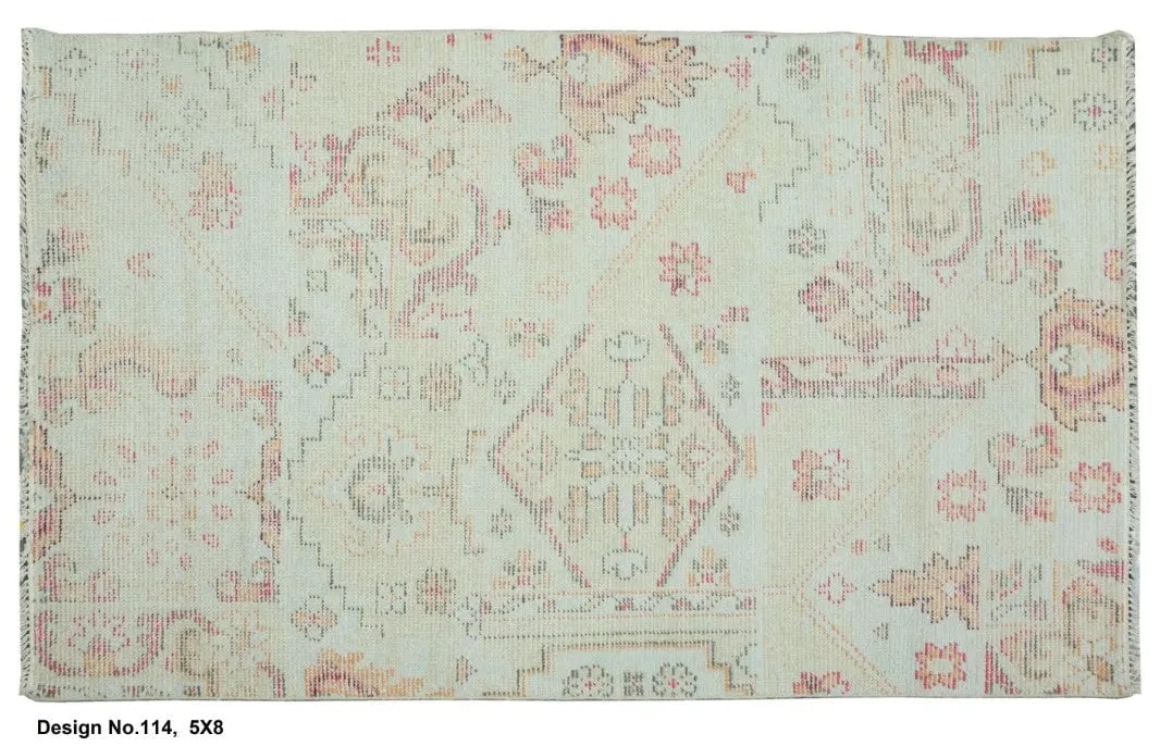 Hand knotted Indian Modern Rug 5'0" x 8'0": Hand knotted and meticulously crafted by Indian artisans, this stunning Indian Hand Knotted Area Rug will invite quality and beauty into your home, office or outdoor space. ABC Rugs Kilims takes pride