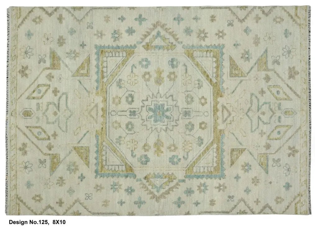Hand knotted Indian Modern Rug 8'0" x 10'0": Hand knotted and meticulously crafted by Indian artisans, this stunning Indian Hand Knotted Area Rug will invite quality and beauty into your home, office or outdoor space. ABC Rugs Kilims takes pride