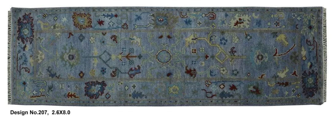 Hand knotted Indian Modern Rug 2'6" x 8'0": Hand knotted and meticulously crafted by Indian artisans, this stunning Indian Hand Knotted Area Rug will invite quality and beauty into your home, office or outdoor space. ABC Rugs Kilims takes pride