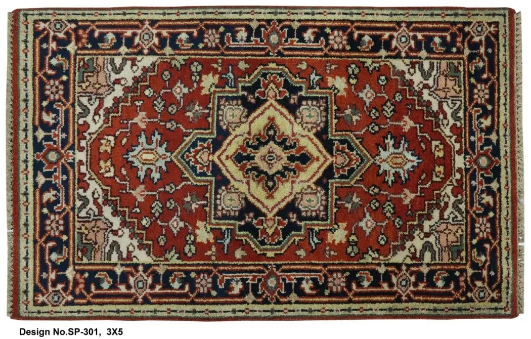 Hand knotted Indian Modern Rug 3'0" x 5'0": Hand knotted and meticulously crafted by Indian artisans, this stunning Indian Hand Knotted Area Rug will invite quality and beauty into your home, office or outdoor space. ABC Rugs Kilims takes pride