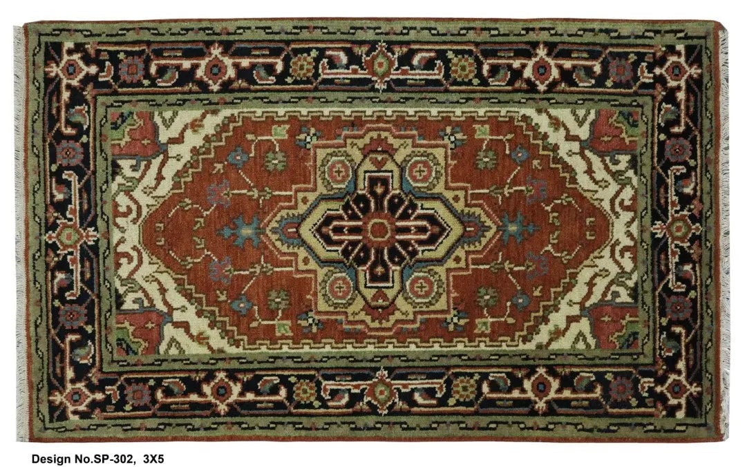 Hand knotted Indian Modern Rug 3'0" x 5'0": Hand knotted and meticulously crafted by Indian artisans, this stunning Indian Hand Knotted Area Rug will invite quality and beauty into your home, office or outdoor space. ABC Rugs Kilims takes pride