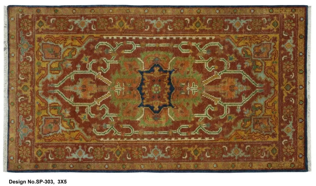 Hand knotted Indian Modern Rug 3'0" x 5'0": Hand knotted and meticulously crafted by Indian artisans, this stunning Indian Hand Knotted Area Rug will invite quality and beauty into your home, office or outdoor space. ABC Rugs Kilims takes pride