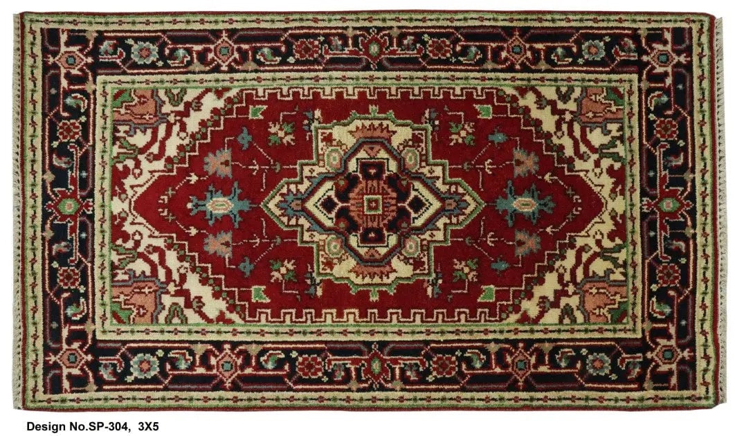 Hand knotted Indian Modern Rug 3'0" x 5'0": Hand knotted and meticulously crafted by Indian artisans, this stunning Indian Hand Knotted Area Rug will invite quality and beauty into your home, office or outdoor space. ABC Rugs Kilims takes pride