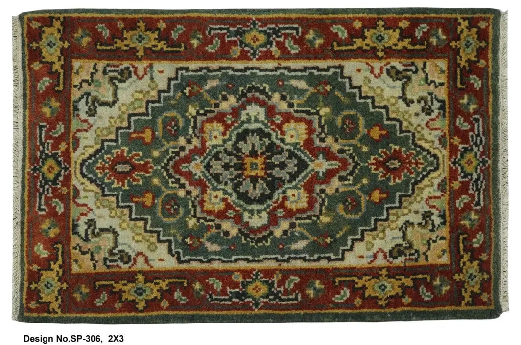 Hand knotted Indian Modern Rug 2'0" x 3'0": Hand knotted and meticulously crafted by Indian artisans, this stunning Indian Hand Knotted Area Rug will invite quality and beauty into your home, office or outdoor space. ABC Rugs Kilims takes pride
